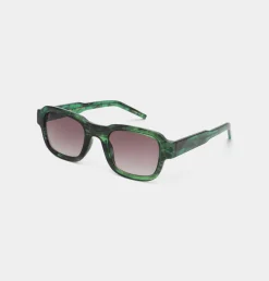 A.Kjaerbede Halo Sunglasses Green Marble Transparent