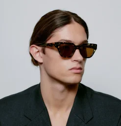 A.Kjaerbede Kaws Sunglasses Black/Yellow Tortoise