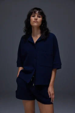 Aveny Cordelia Shirt Waffle Total Eclipse