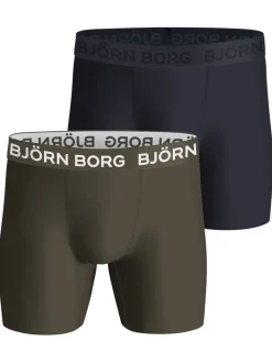 Björn Borg Performance Boxer 2-Pack Green, Grey