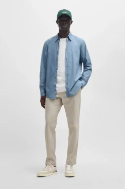 Boss Chino Pleated Pants Light Beige