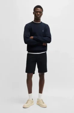 Boss Slim Fit Chino Shorts Dark Navy