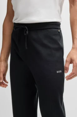 Boss Waffle Pyjama Pants Black