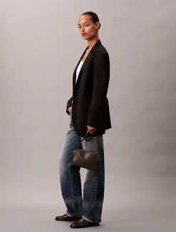 Calvin Klein Allover Monogram Logo Camera Bag Black AOP