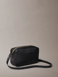 Calvin Klein Embossed Monogram Logo Camera Bag Black