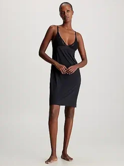Calvin Klein Full Slip Nightdress Black