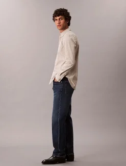 Calvin Klein Jeans Standard Straight Fit Jeans Oil Slick