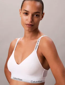 Calvin Klein Lightly Lined Bralette – Icon Cotton Modal White