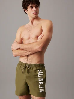 Calvin Klein Medium Drawstring Swim Shorts – Intense Power Burnt Olive