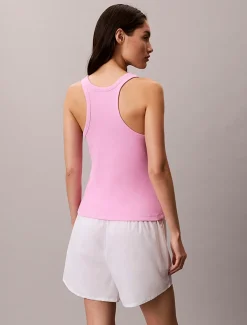 Calvin Klein Tank Top – Cotton Stretch Rib Pink Essence