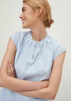 Comma, Blouse Stripe Top Sky Blue