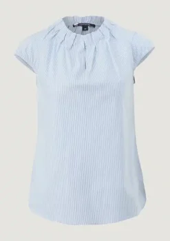 Comma, Blouse Stripe Top Sky Blue