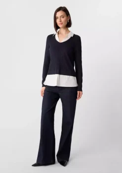 Comma, Layered Pullover Blue