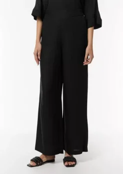 Comma, Linen Mix Trousers Black