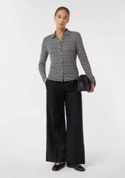 Comma, Print Blouse Black