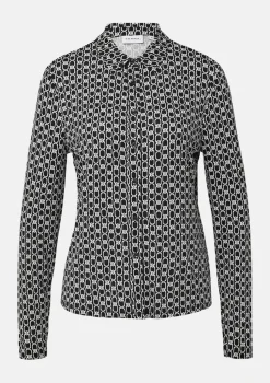 Comma, Print Blouse Black
