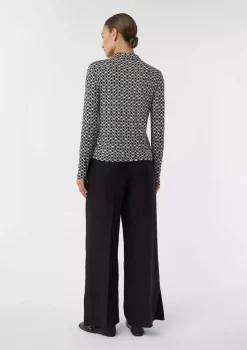 Comma, Print Blouse Black