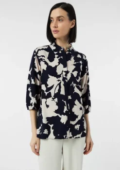 Comma, Print Blouse Navy