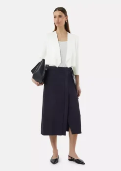 Comma, Short Open Cardigan White