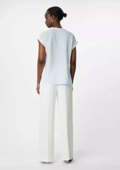 Comma, Striped Top Light Blue