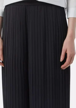 Comma, Wide Plisse Trousers Navy