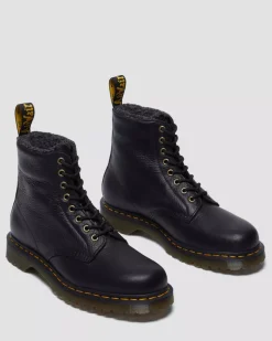 Dr. Martens 1460 Faux Fur Lined Lace-up Boots Black