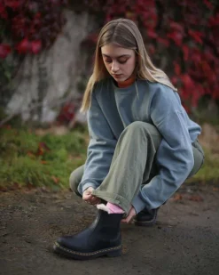 Dr. Martens 2976 Leonore Faux Fur Lined Chelsea Boots Black