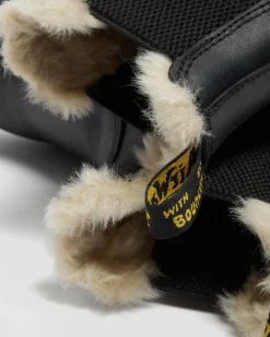 Dr. Martens 2976 Leonore Faux Fur Lined Chelsea Boots Black