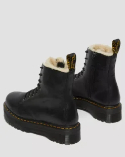 Dr. Martens Jadon Faux Fur Lined Leather Platform Boots