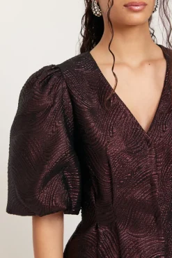 Dry Lake Rome By Night Dress Burgundy