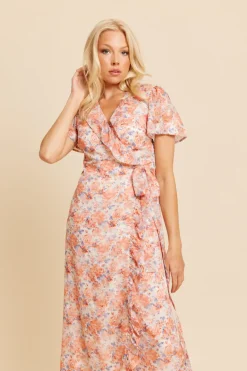 Dry Lake Takita Dress Coral Flower