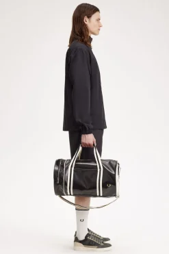 Fred Perry Classic Barrel Bag Black/Ecru