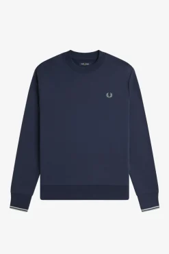Fred Perry Crew Neck Sweatshirt Dark Airforce