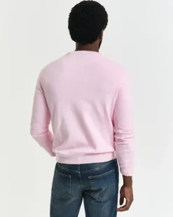 Gant Classic Cotton C-Neck Light Pink Melange