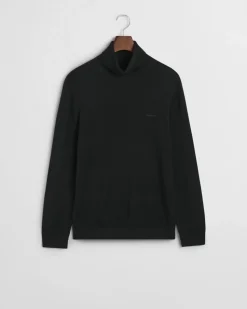 Gant Extrafine Merino Turtle Neck Jumper Black