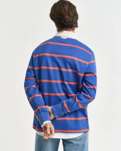 Gant Heavy Rugger Stripe Shirt Rich Blue