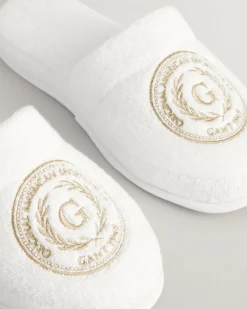 Gant Home Crest Slippers White