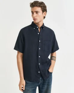 Gant Linen Shirt Evening Blue