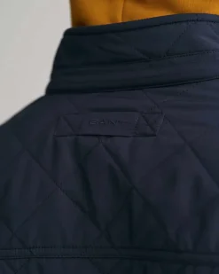 Gant Quilted Windcheater Jacket Evening Blue