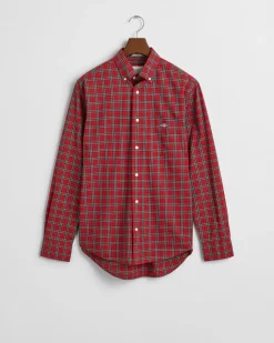 Gant Reg Flannel Check Shirt Ruby Red