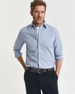 Gant Reg Flannel Melange Shirt Light Blue Melange