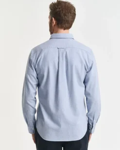 Gant Reg Flannel Melange Shirt Light Blue Melange