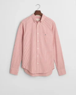 Gant Reg Seersucker Stripe Shirt Ruby Red