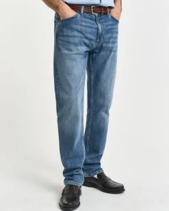 Gant Regular Gant Jeans Mid Blue Worn In