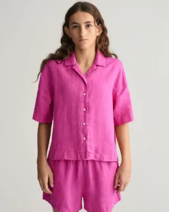 Gant Teen Girls Roxy Linen SS Shirt Bold Violet