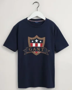Gant Teens Banner Shield T-Shirt Evening Blue