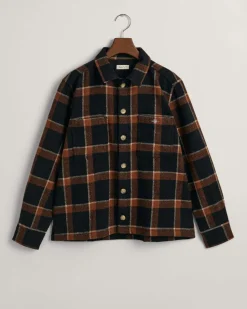 Gant Teens Checked Shield Overshirt Black