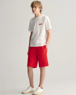 Gant Teens Shield Sweat Shorts Bright Red
