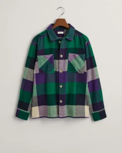 Gant Teens Unisex Fit Shield Overshirt Pansy Purple