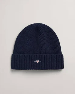 Gant Unisex Shield Wool Beanie Marine